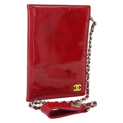 Chanel Vintage CC Bifold Card Holder Patent leather, Red, Patent Leather, Card Holder