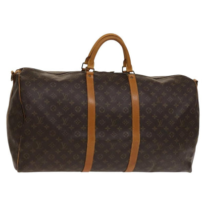 Louis Vuitton Keepall Bandouliere Bag Monogram Canvas, BROWN, CANVAS, Travel bag