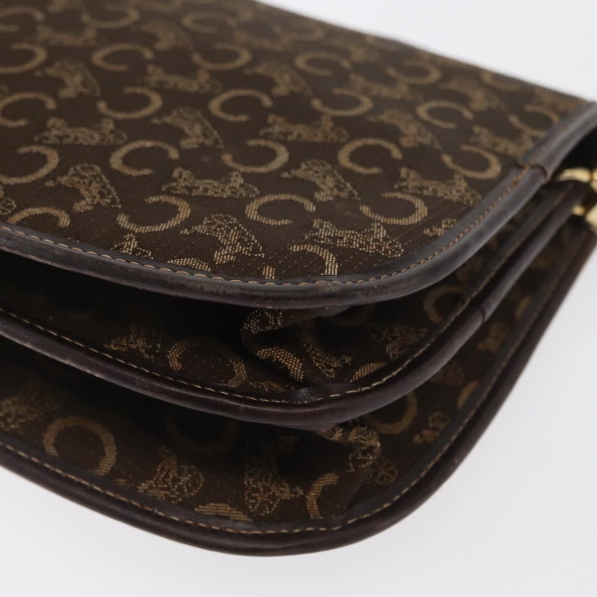 Celine C Sulky Shoulder bag Canvas, BROWN, CANVAS, Shoulder bag
