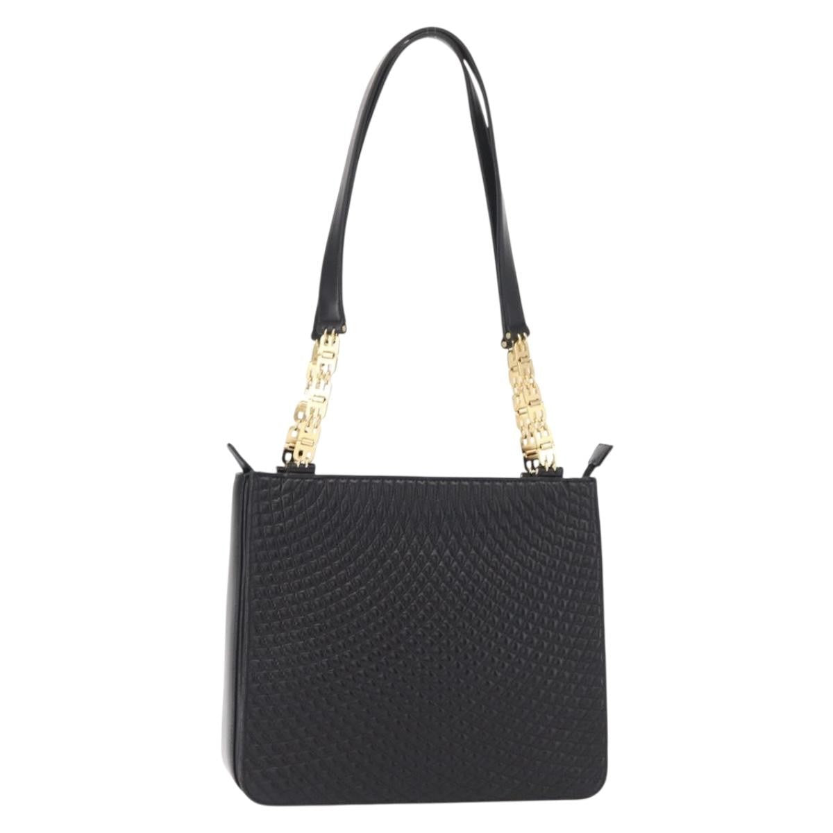 Bally Vintage Shoulder Bag Quilted leather, Black, Leather, Shoulder Bag