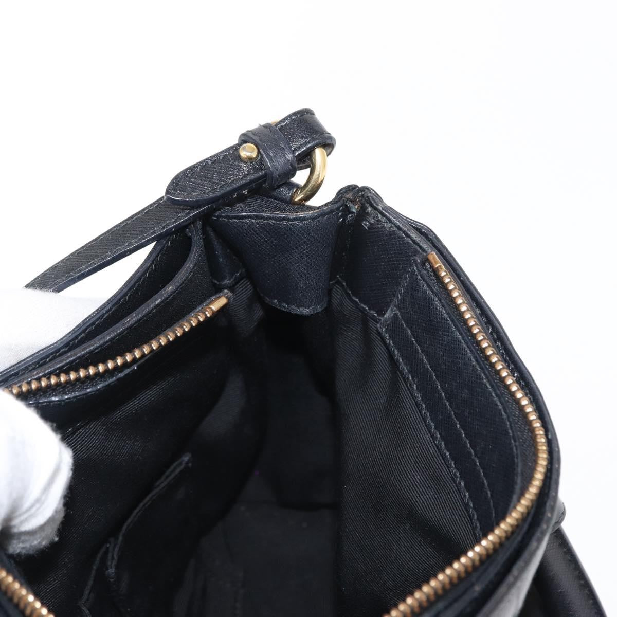 Salvatore Ferragamo Gancini handbag Nylon, BLACK, NYLON, Handbag