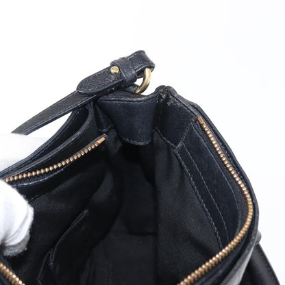 Salvatore Ferragamo Gancini handbag Nylon, BLACK, NYLON, Handbag