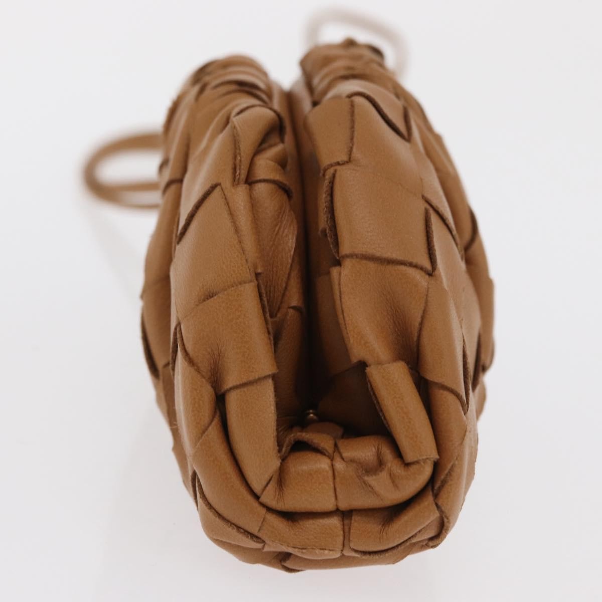 Bottega Veneta The Pouch Coin Purse Intrecciato Nappa, Brown, Leather, Clutch