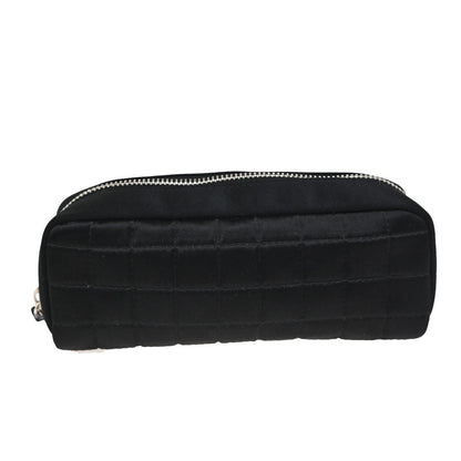 Chanel Chocolate Bar Clutch Nylon, Black, Nylon, Clutch