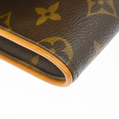Louis Vuitton Twin Handbag Monogram Canvas, Brown, Canvas, Clutch