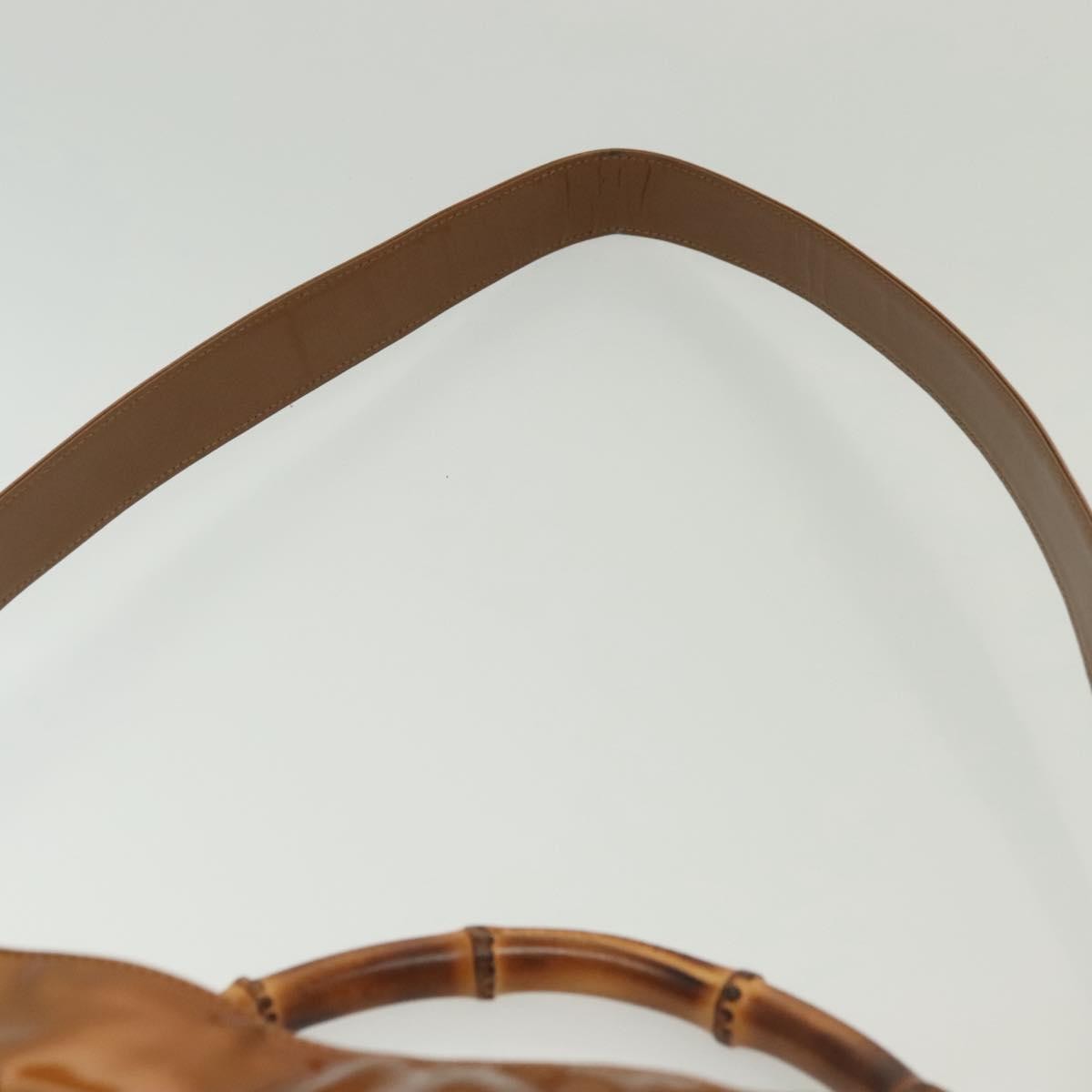 Gucci Vintage Bamboo Handle Bag Patent leather, GOLD, PATENT_LEATHER, Handbag