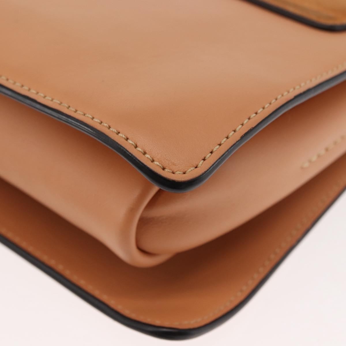 Chloe Faye Shoulder Bag Leather and Suede, BEIGE, LEATHER, Shoulder bag