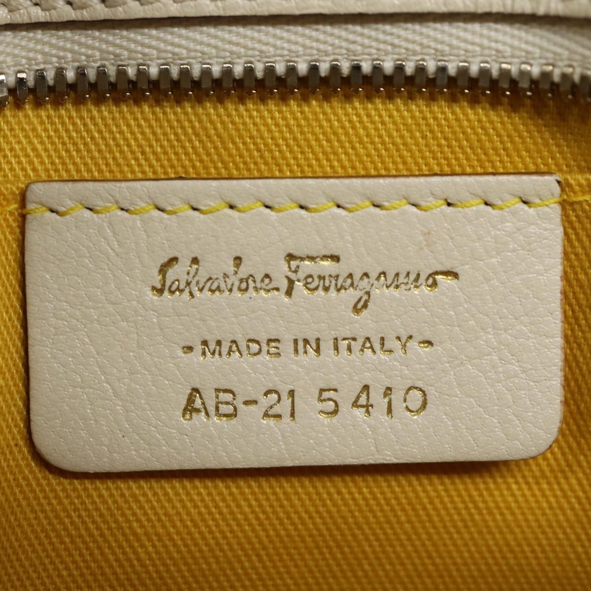 Salvatore Ferragamo Marisa Satchel Leather, WHITE, LEATHER, Handbag