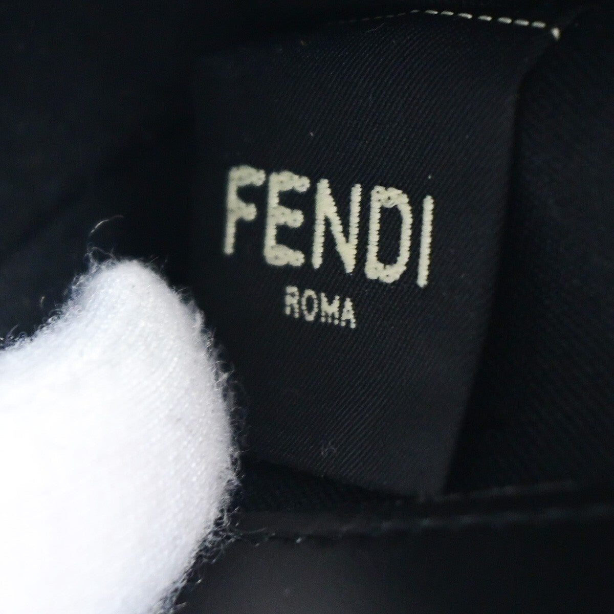 Fendi Camera Bag Zucca Embossed Leather, Black, Leather, Handbag