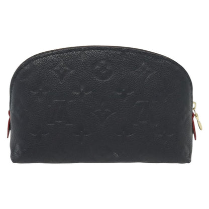 Louis Vuitton Cosmetic Pouch Monogram Empreinte Leather, NAVY, LEATHER, Toiletry Case