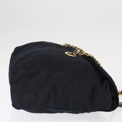Prada Chain Shoulder Bag Tessuto, Navy, Nylon, Shoulder Bag
