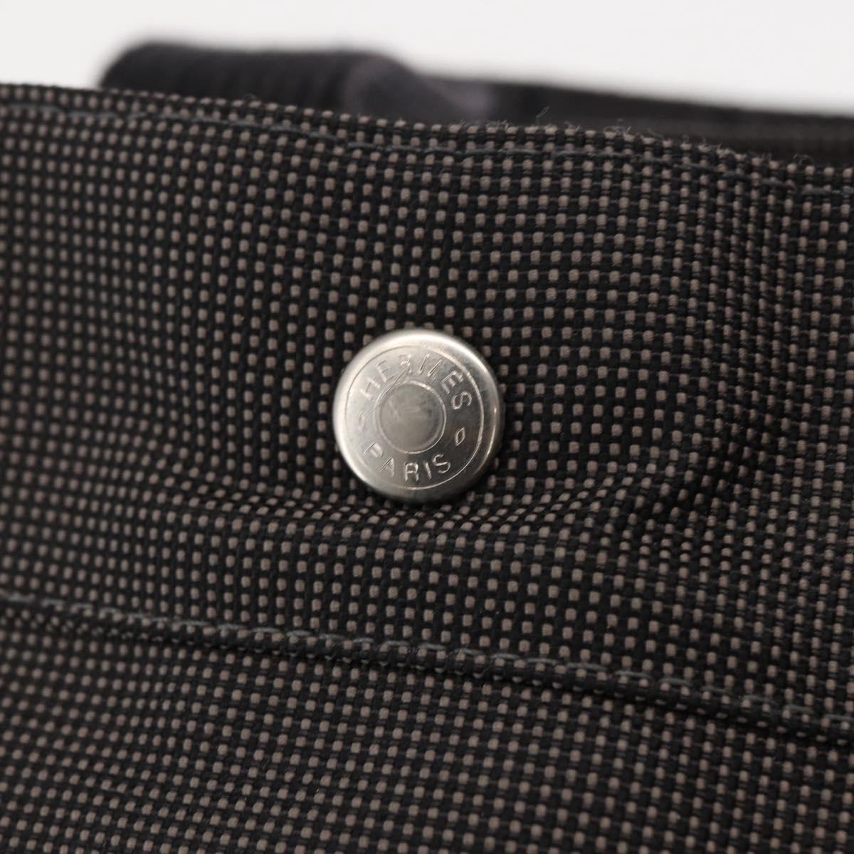 Hermes Fourre-tout Herline Canvas, GRAY, CANVAS, Tote bag