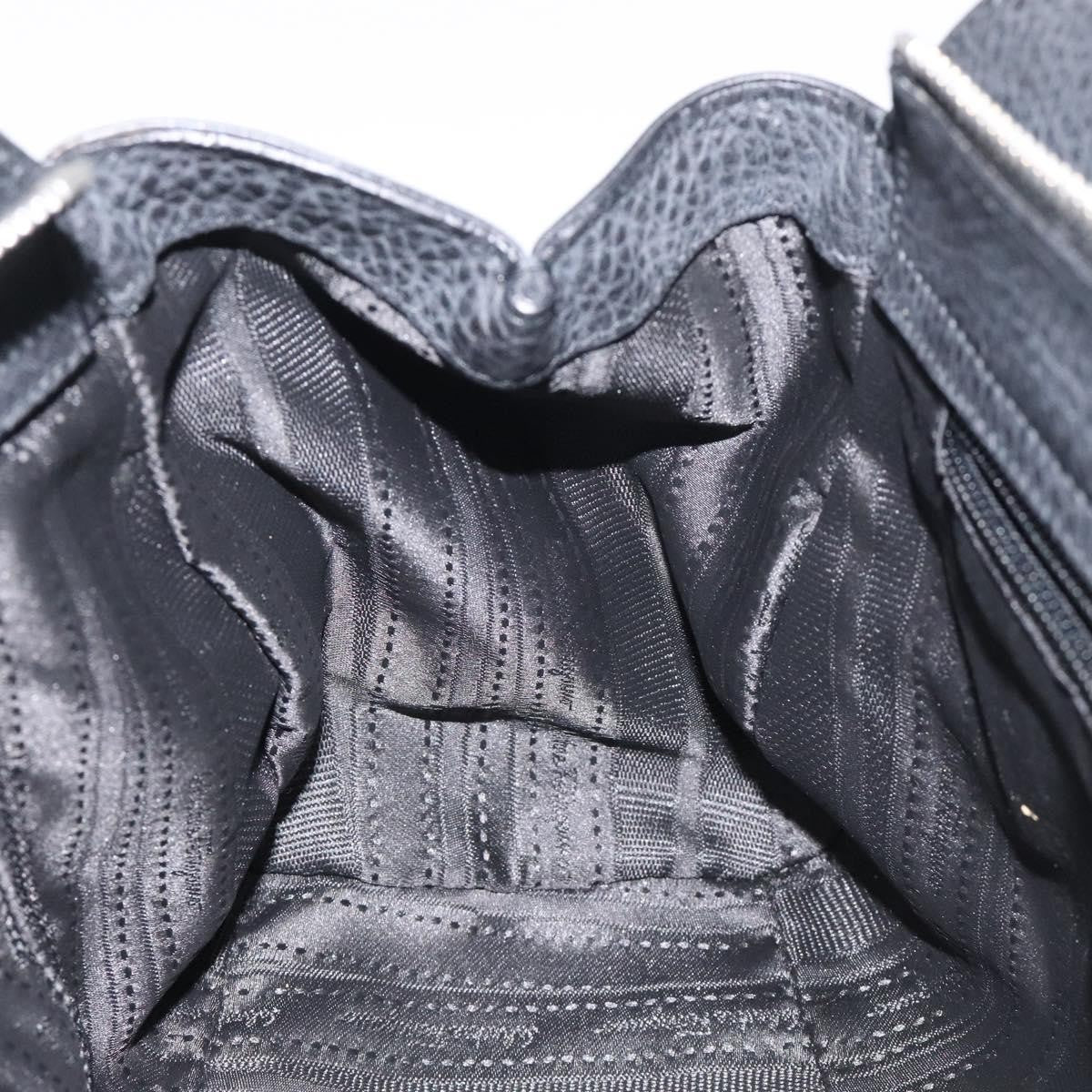 Salvatore Ferragamo Gancini handbag Leather, BLACK, LEATHER, Handbag