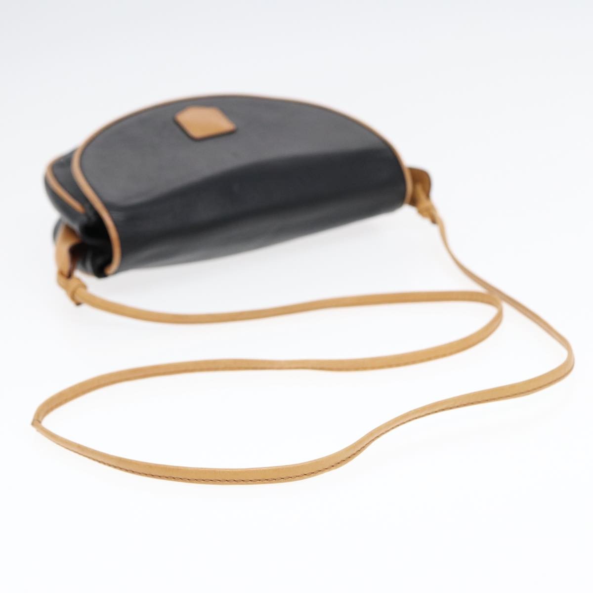 Celine Vintage Macadam Handbag vinyle, BLACK, LEATHER, Shoulder bag