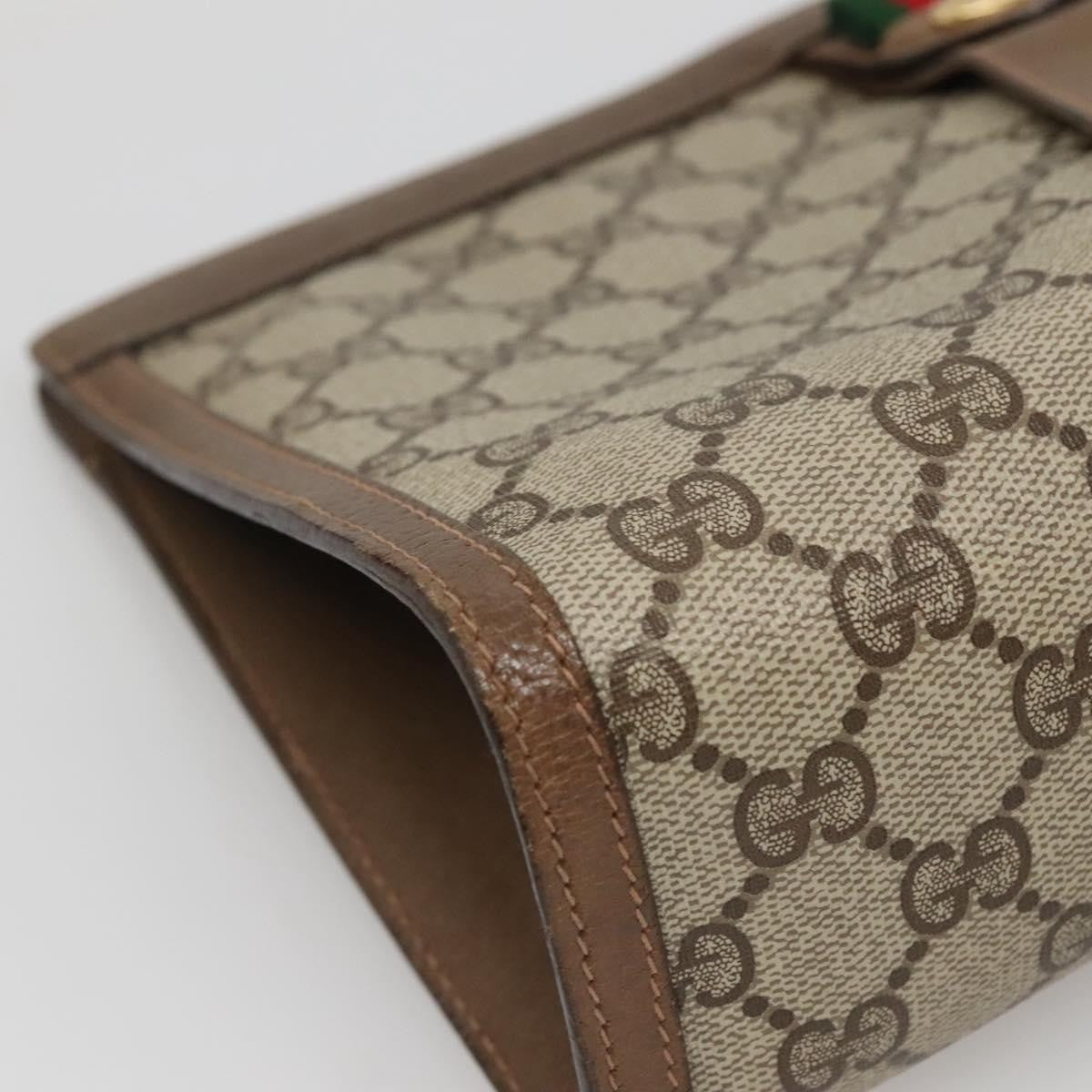 Gucci Vintage old clutch Canvas, BEIGE, PVC, Clutche & pouche