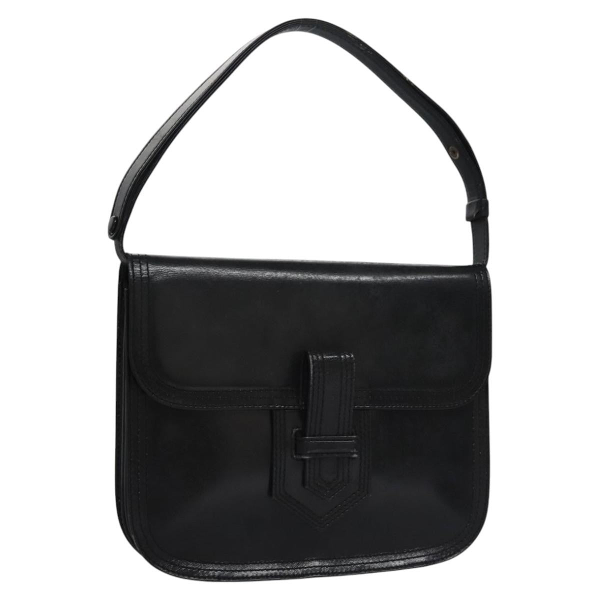 Saint Laurent Vintage Shoulder Bag Leather, BLACK, LEATHER, Shoulder bag