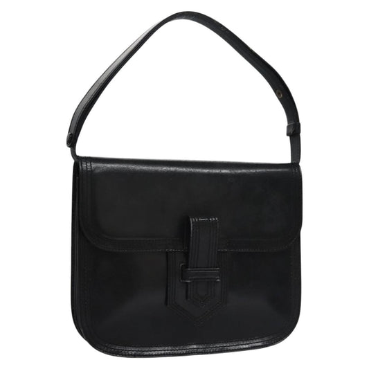 Saint Laurent Vintage Shoulder Bag Leather, BLACK, LEATHER, Shoulder bag