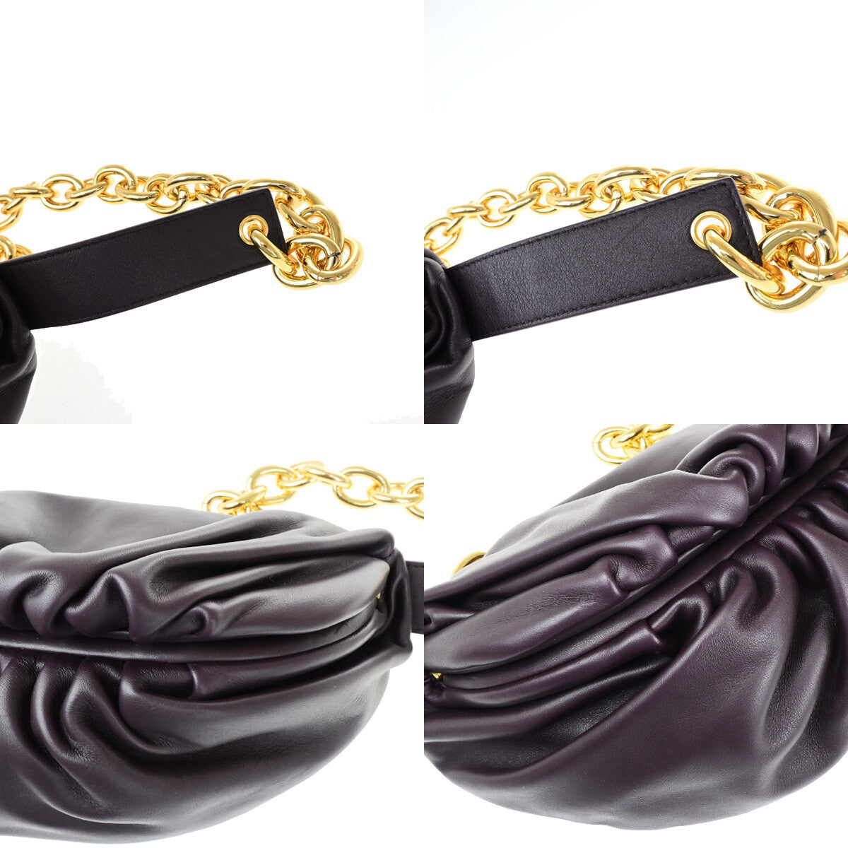 Bottega Veneta The Chain Pouch Leather, Burgundy, Leather, Clutch