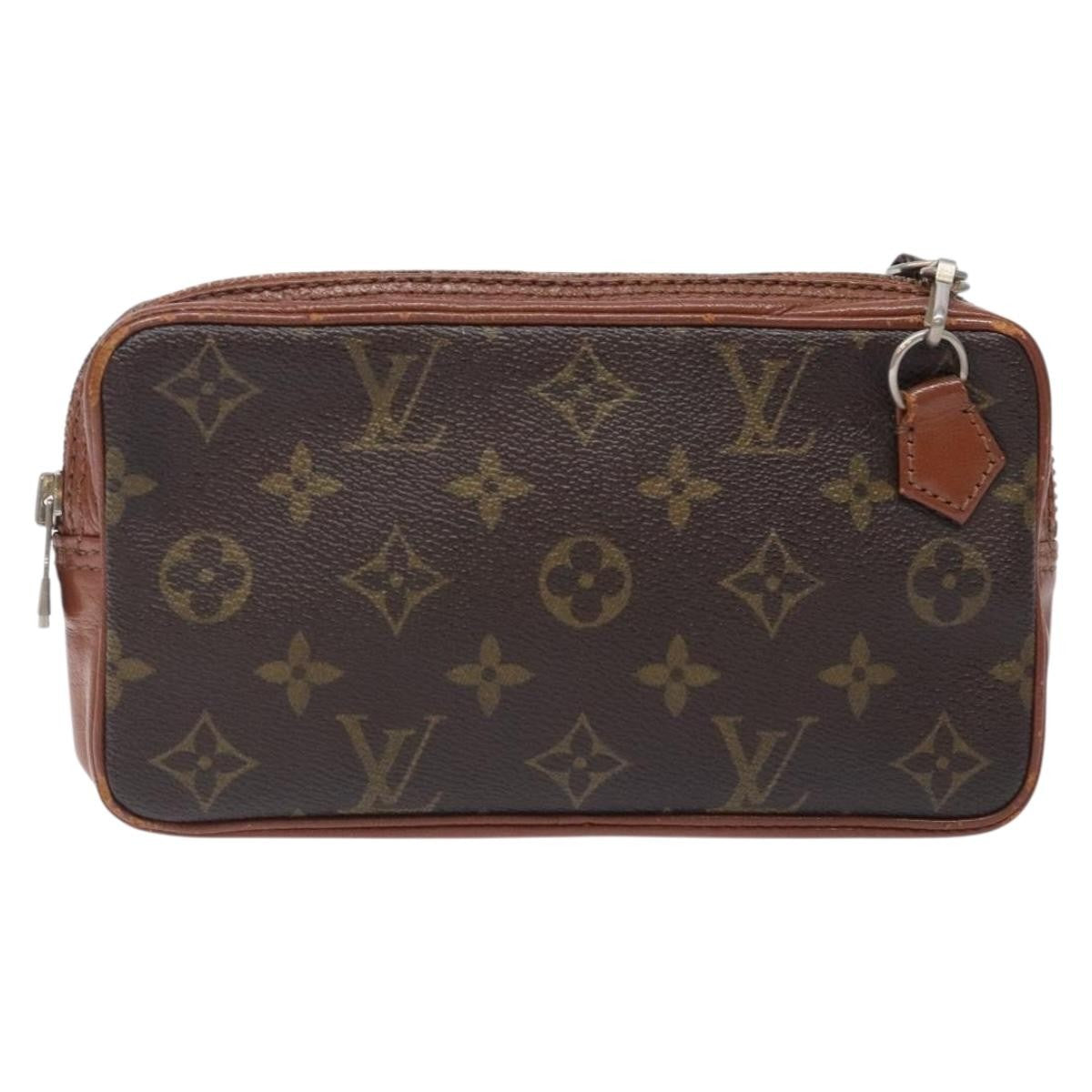 Louis Vuitton Monogram Clutch Monogram Canvas, BROWN, CANVAS, Clutche & pouche
