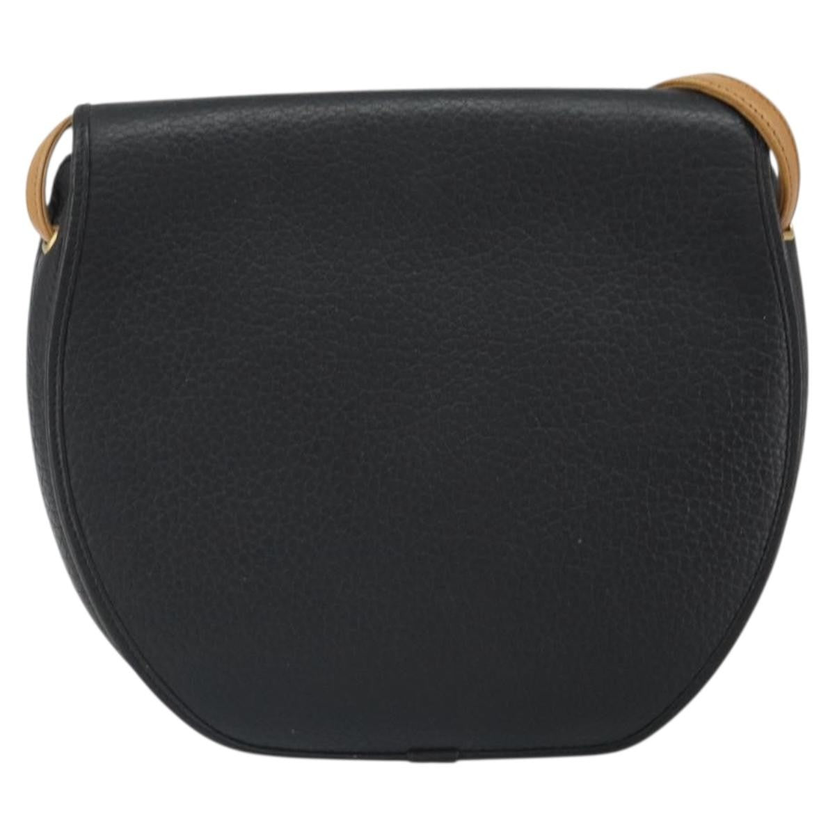 Christian Dior Vintage CD Flap Shoulder Bag Leather, BLACK, LEATHER, Shoulder bag