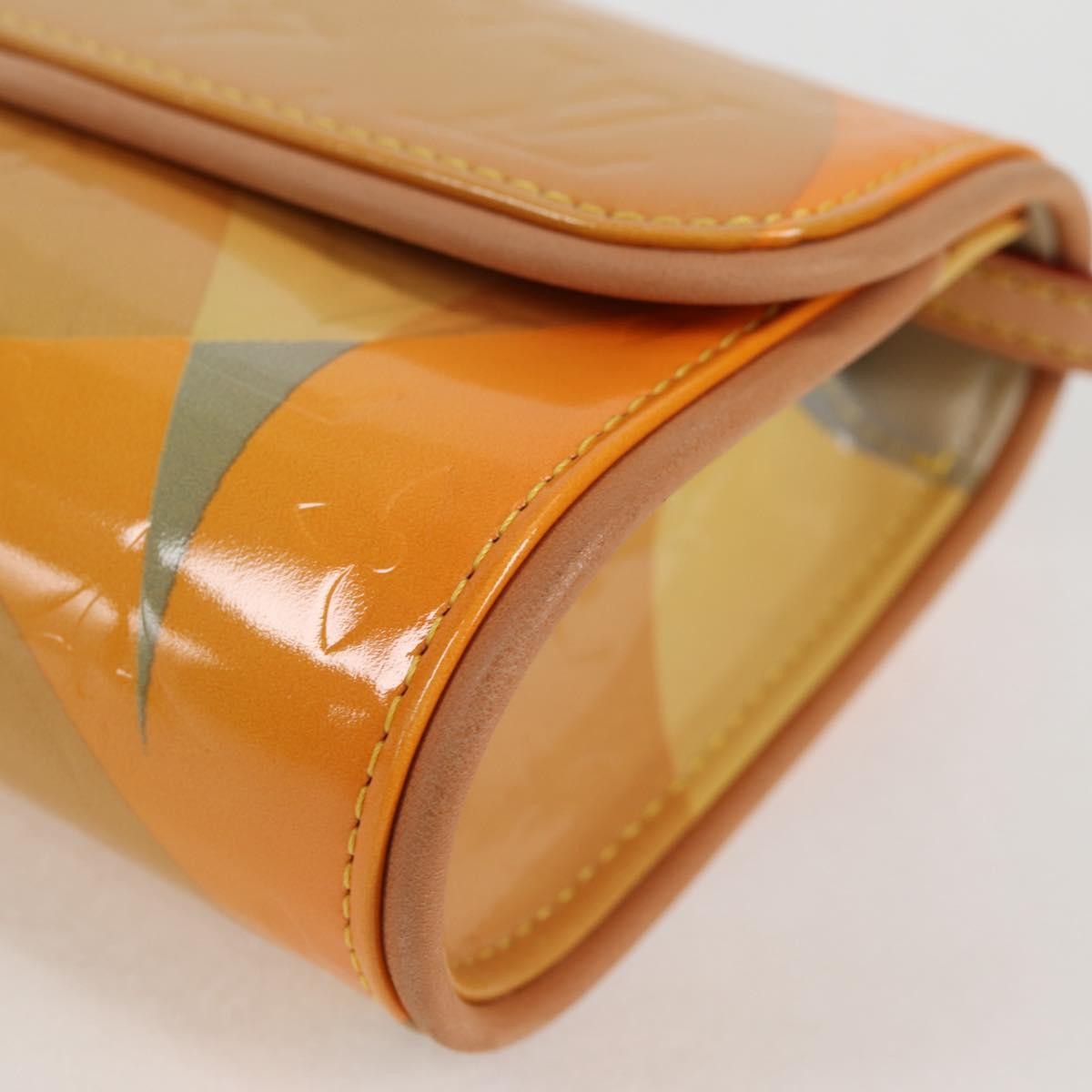 Louis Vuitton Fleurs Pochette Printed Monogram Vernis, YELLOW, PATENT_LEATHER, Shoulder bag