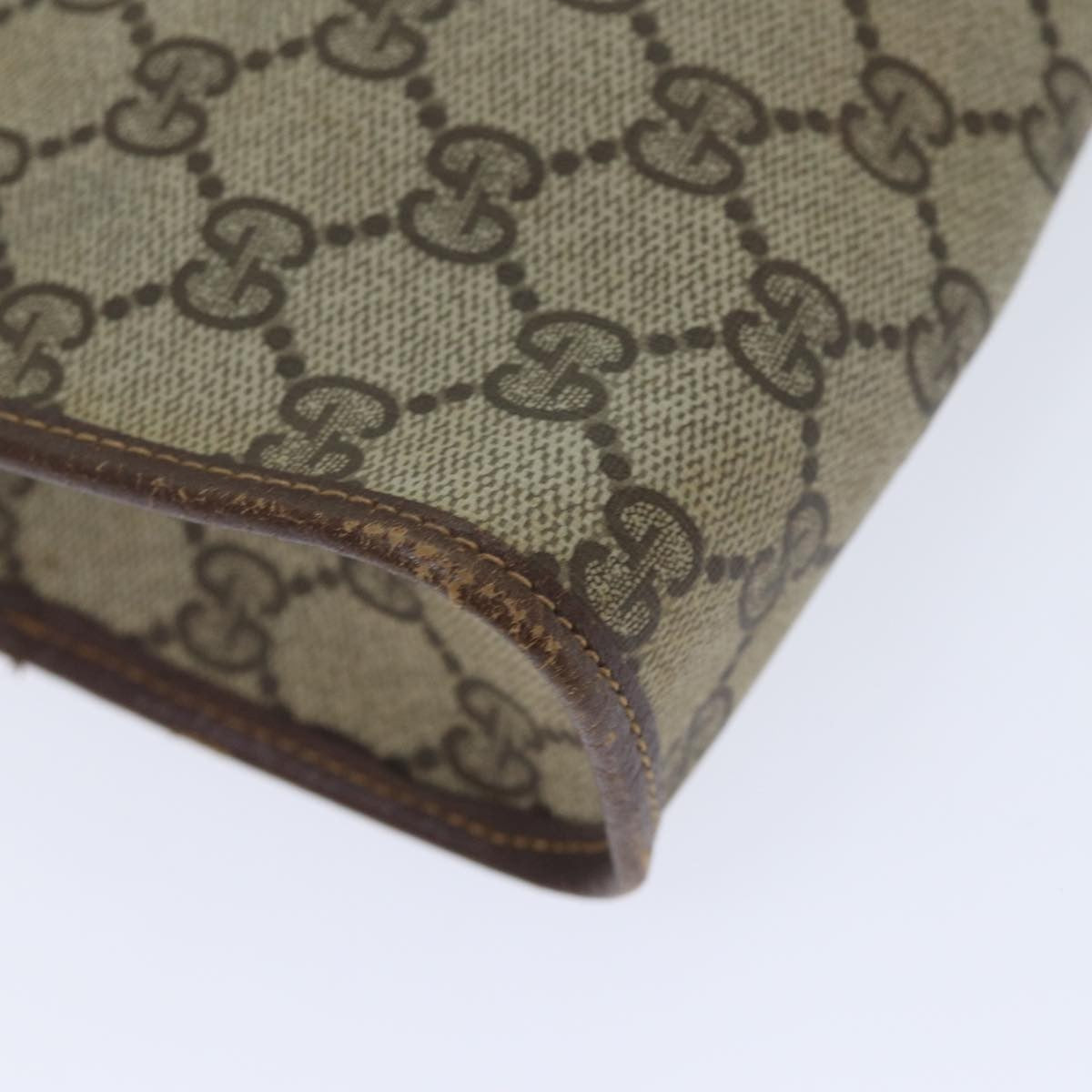 Gucci GG Supreme Clutch bag PVC, Beige, PVC, Clutch