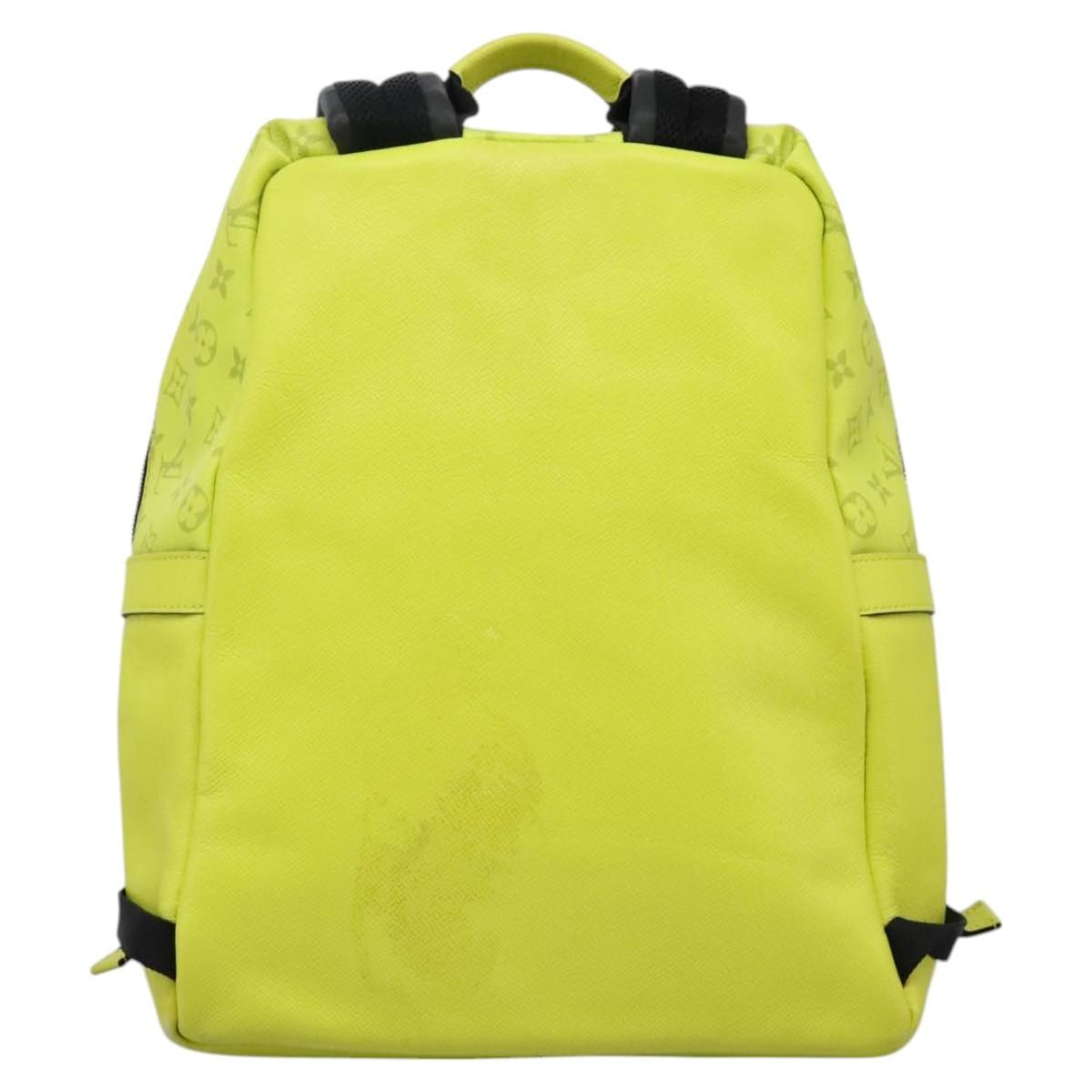 Louis Vuitton Discovery Backpack Monogram Taigarama, Yellow, Leather, Backpack
