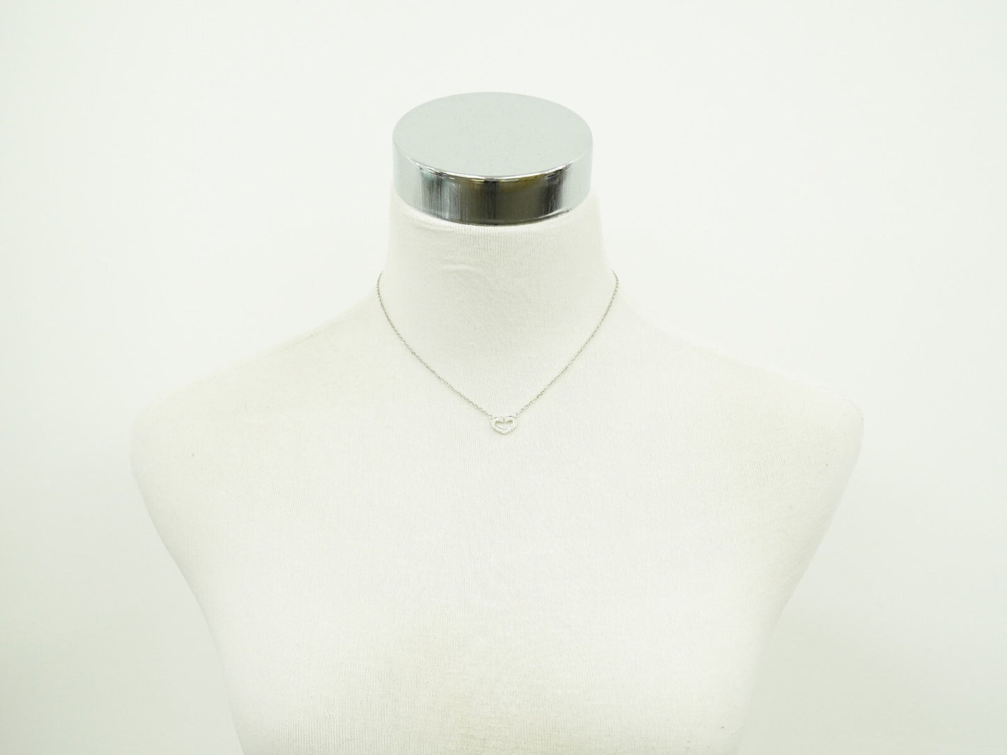 Cartier C Heart de Cartier Pendant Necklace 18K White Gold with Diamond, SILVER, WHITE_GOLD, Necklace