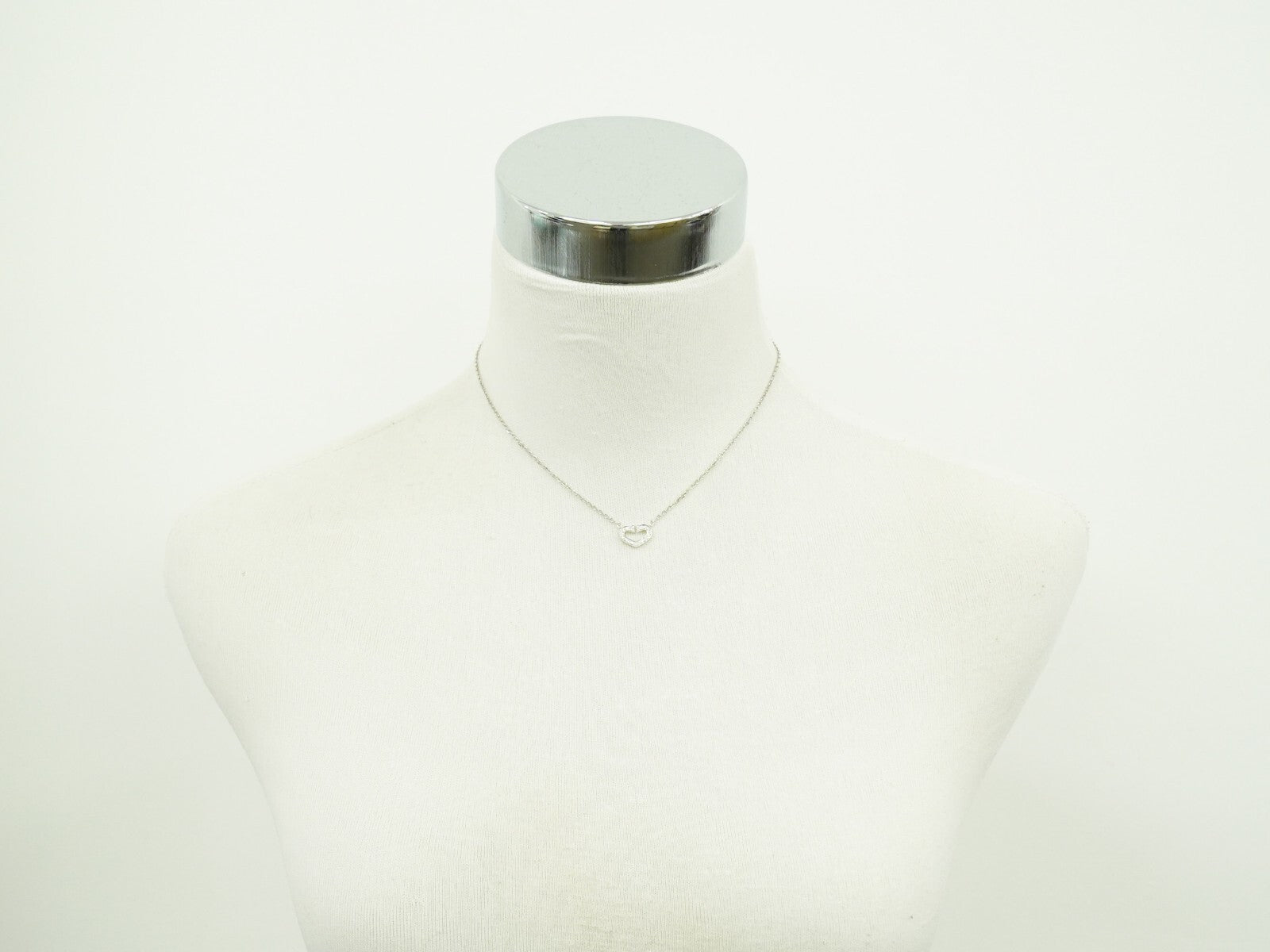 Cartier C Heart de Cartier Pendant Necklace 18K White Gold with Diamond, SILVER, WHITE_GOLD, Necklace