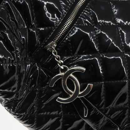 Chanel CC Charm Tote Quilted Patent Vinyl, BLACK, PATENT_LEATHER, Tote bag