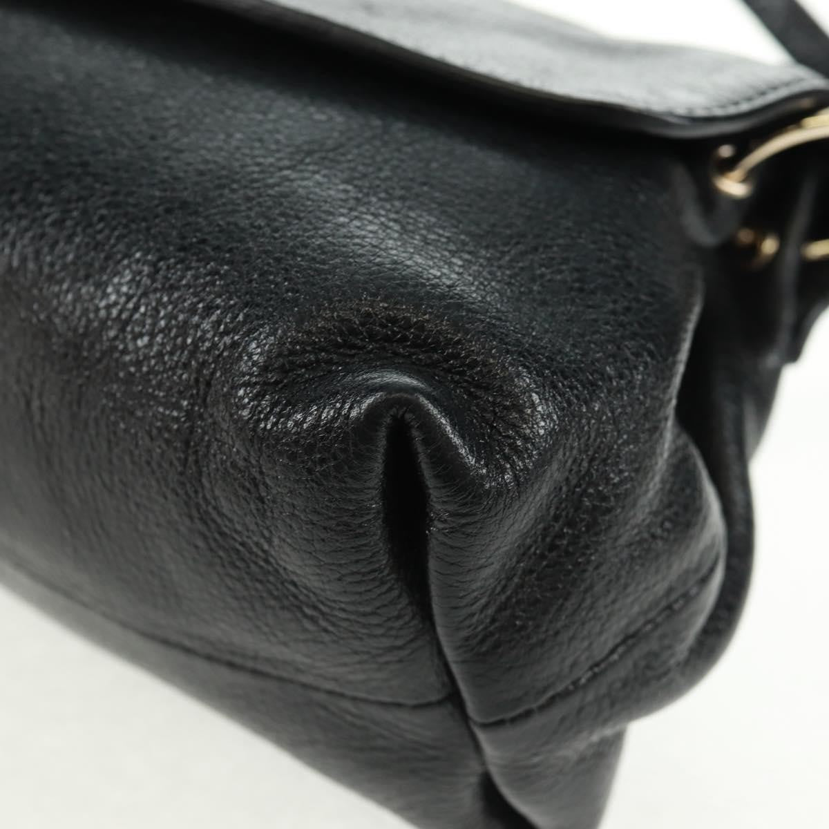 Chloe Lily Shoulder bag Leather, BLACK, LEATHER, Shoulder bag