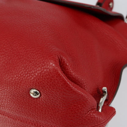 Salvatore Ferragamo Sofia Satchel Grainy Leather, RED, LEATHER, Handbag