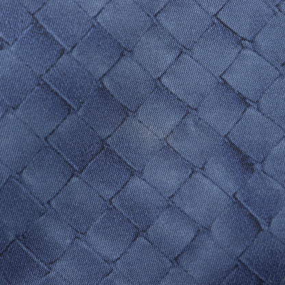 Bottega Veneta Intrecciolusion Tote Printed Nylon, NAVY, NYLON, Tote bag