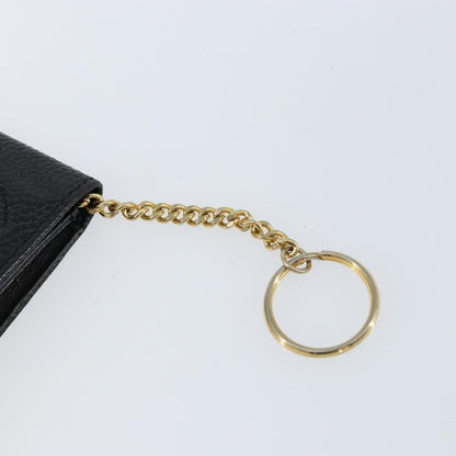 Chanel Vintage CC Phone Holder Crossbody Bag Caviar, BLACK, LEATHER, Clutche & pouche