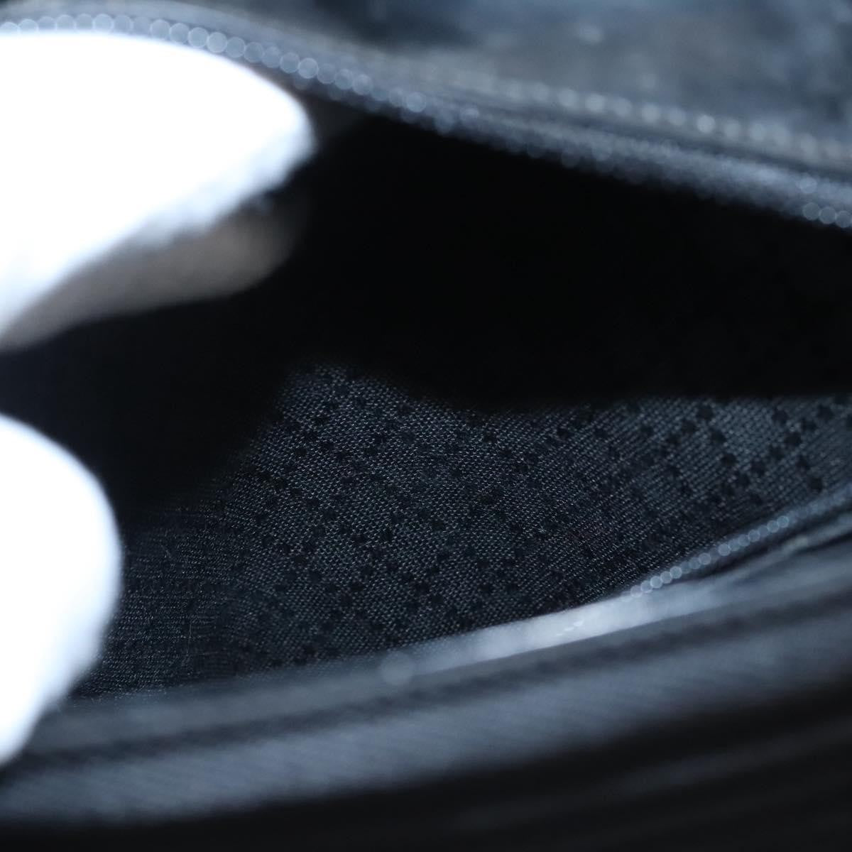 Gucci Vintage Bamboo Handle Bag Nylon, BLACK, CANVAS, Handbag