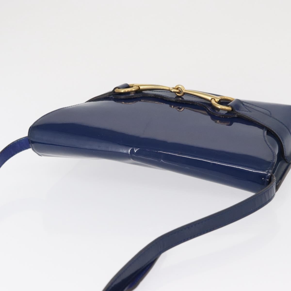 Gucci Bright Bit Shoulder Bag Patent, BLUE, PATENT_LEATHER, Shoulder bag
