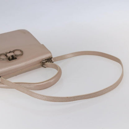 Salvatore Ferragamo Gancini handbag Leather, PINK, LEATHER, Handbag