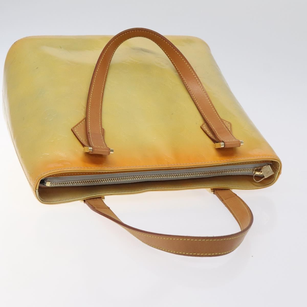 Louis Vuitton Houston Handbag Monogram Vernis, YELLOW, PATENT_LEATHER, Handbag