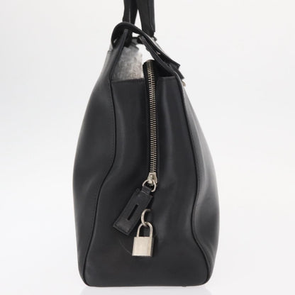 Prada Vintage Briefcase Leather, BLACK, LEATHER, Briefcase