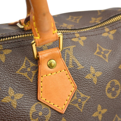 Louis Vuitton Speedy Handbag Monogram Canvas, Brown, Canvas, Handbag