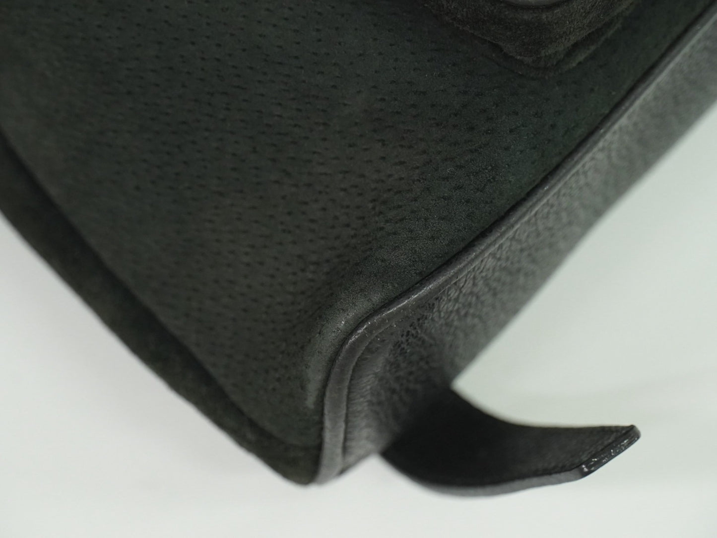 Gucci Vintage Bamboo Backpack Suede, BLACK, SUEDE, Backpack