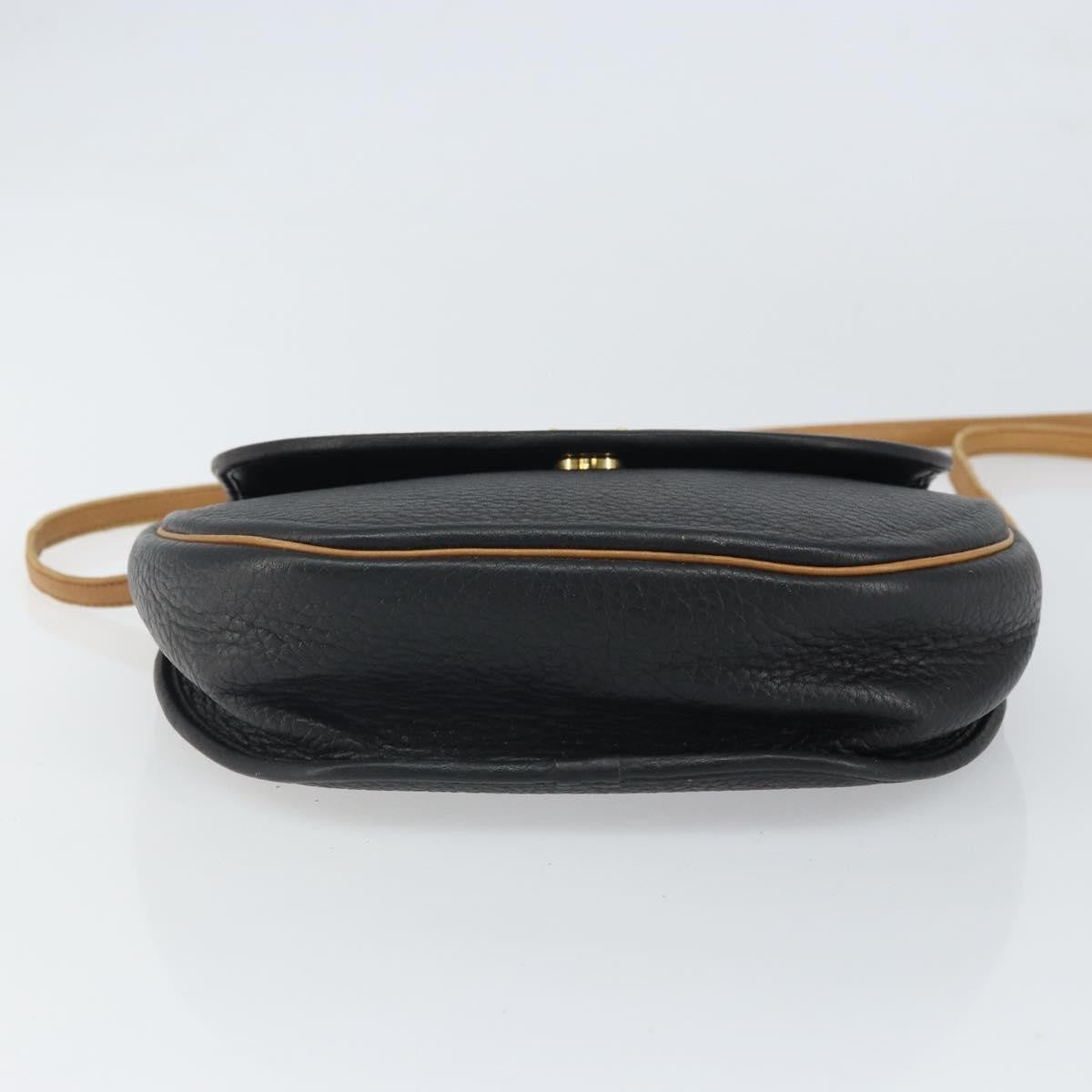 Christian Dior Vintage CD Flap Shoulder Bag Leather, BLACK, LEATHER, Shoulder bag