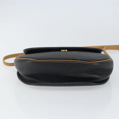 Christian Dior Vintage CD Flap Shoulder Bag Leather, BLACK, LEATHER, Shoulder bag