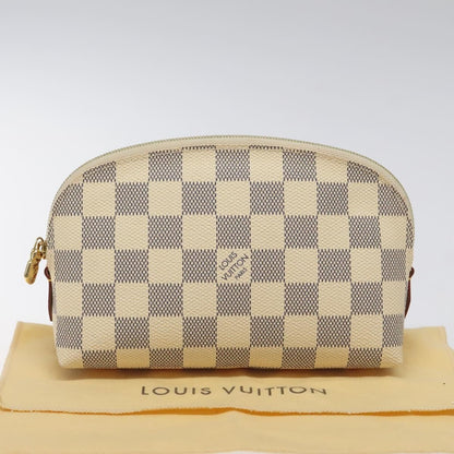 Louis Vuitton Cosmetic Pouch Damier, WHITE, CANVAS, Toiletry Case