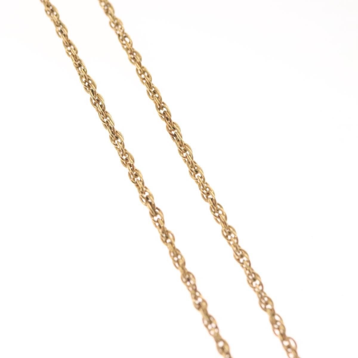 Christian Dior CD Round Pendant Necklace Metal, GOLD, METAL, Necklace