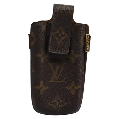 Louis Vuitton Étui Téléphone Monogram Canvas, BROWN, CANVAS, Tech accessory