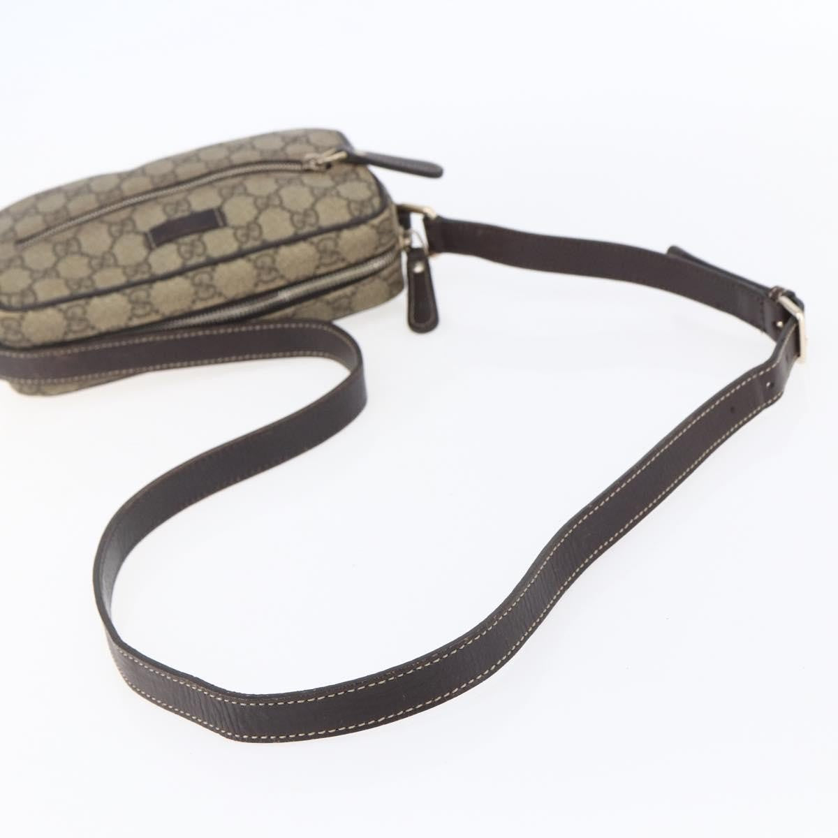 Gucci Front Zip Crossbody GG Canvas, BEIGE, CANVAS, Shoulder bag