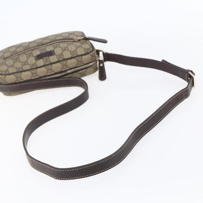 Gucci Front Zip Crossbody GG Canvas, BEIGE, CANVAS, Shoulder bag