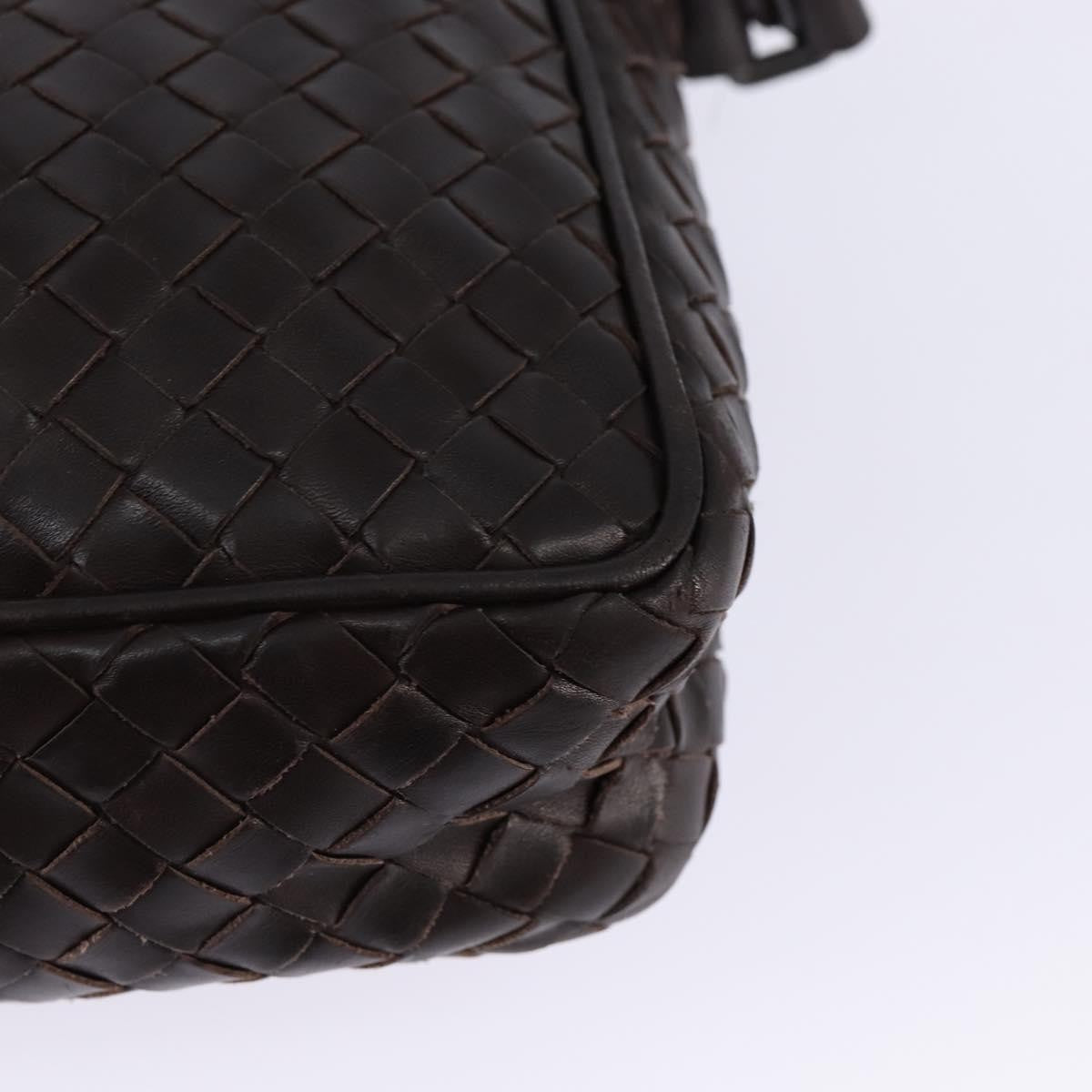 Bottega Veneta Front Pocket Messenger Bag Intrecciato Nappa, BROWN, LEATHER, Crossbody bag