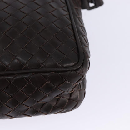 Bottega Veneta Front Pocket Messenger Bag Intrecciato Nappa, BROWN, LEATHER, Crossbody bag